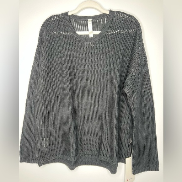 Nwt Lululemon Easy Embrace LS Sweater - Black L/XL - Picture 6 of 12